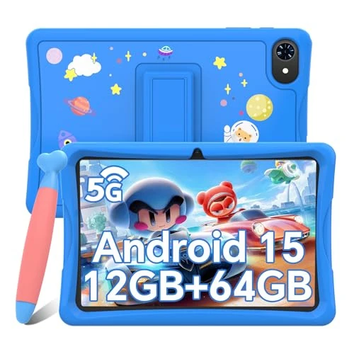Offerta a tempo: TABWEE K10 Tablet Bambini 10 pollici, 12 GB RAM + 64 GB ROM (TF 2 TB) Android 15 Tablet Educativo con Controllo Parentale, WiFi 6, Schermo Anti-Luce Blu, Tablet con Custodia - Blu - 0.00% da 179.99 € a 179.99 €