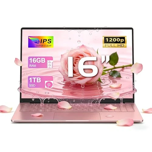 16 pollici 2026 PC Portatile 16GB RAM 1TB SSD Notebook Professionale Computer portatile N150 3,6 GHz, Win 11 Pro, 1920 x 1200 p, 6000 mAh, Tastiera retroilluminata - Studente/Ufficio/Business