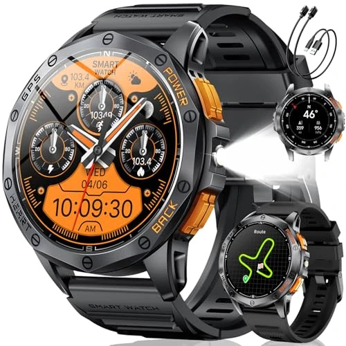 Offre limitée : LIGE Montre Connectée Homme GPS avec Boussole/Baromètre, Lampe Torche, Écran AMOLED 1,43", Batterie 600mAh, 5ATM, Appels Bluetooth, Suivi Santé pour Android et iOS, DM1-I de 59.98 € à 56.98 € (5% de remise)