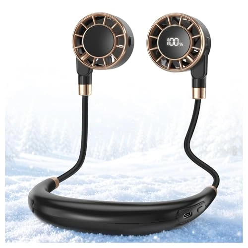 Zeitlich begrenztes Angebot: Nackenventilator, 4000mAh Tragbarer Halsventilator, 6 Stufen & 360° Luftstrom, 5-16 Stunden,Extrem Leise 10000 U/min USB Ventilator mit LED-Anzeige,Faltbarer Mini Lüfter für Freien,Reisen,Camping,Büro von 26.99 € auf 19.99 € (