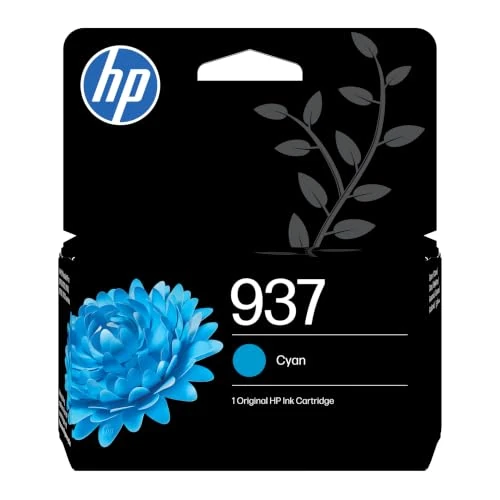 Limited-time offer: HP 937 Cyan Original Ink Cartridge (4S6W2NE) - Works OfficeJet Pro 9110b, 9120 All-in-One, 9120b All-in-One, 9130 All-in-One, 9130b All-in-One, 9110b, 9700, 9700e Printer Series from 20.90 £ to 20.90 £ (save 0.00%)