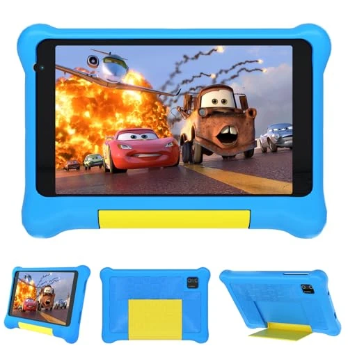 Offerta a tempo: Gleeso Tablet Bambini 7 Pollici Android Tablet con Controllo Parentale, Kids Tablets 32GB+128GB TF, Kids Pre-Installato, Doppia Fotocamera,Tablet con Protettiva Antiurto Custodia(Blu) - 38% da 79.99 € a 49.99 €