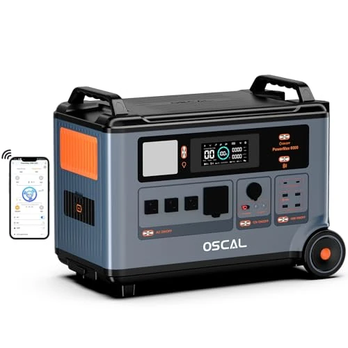 Offerta a tempo: OSCAL PowerMax 6000 Centrale Elettrica Portatile con Uscita CA da 6000W - 0.00% da 1799.00 € a 1799.00 €
