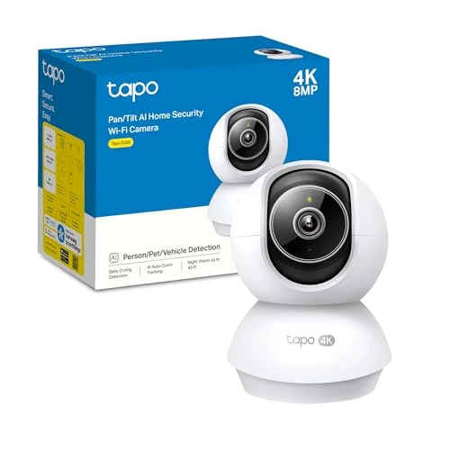 Tijdelijke aanbieding: Tapo C250 4K bewakingscamera voor binnen, 360 graden, lokale AI-detectie en bewegingstracking met zoom, IR-nachtzicht, privacy-vergrendelingszone, micro-SD of cloudopslag, huisdieren- en babyfoon met van 40.66 € naar 40.66 € (0.00% 