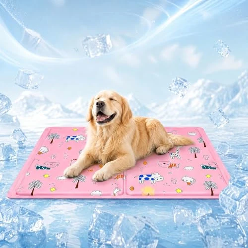 Oferta limitada: TFSZE Alfombrilla Refrescante para Mascotas,Manta Refrigerante Perro,Cama Frio Animales Colchon Mascotas para Verano,Alfombrilla Refrescante Cojín de Gel Auto Refrigerante Impermeable-40x50cm/Rosa de 13.88 € a 13.88 € (ahorro 0.00%)