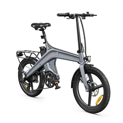 Generico ESTOCK1 Bici Elettrica Pieghevole da 20 Pollici 36V 250W con Batteria agli Ioni di Litio Rimovibile e Motore Posteriore, T1