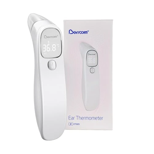 Offerta a tempo: Berrcom Termometro Fronte e Orecchio Termometro Febbre Infrarossi Senza Contatto Termometro Neonato Digitale con Allarme Febbre, Lettura Istantanea, Interruttore °C/°F - 0.00% da 22.99 € a 22.99 €