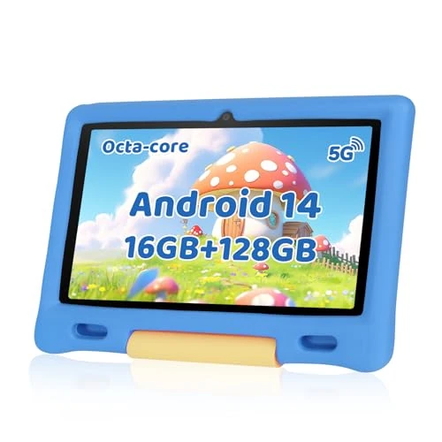 Offerta a tempo: Gleeso Tablet Bambini | Android Tablet per Bambini 10 Pollici, Kids Tablet con Octa-Core | 128GB+1TB TF | Controllo Parentale | 8MP Fotocamera | WiFi 6/BT 5.3, Tablet con Custodia Protettiva - Blu - 31% da 129.99 € a 89.99 €