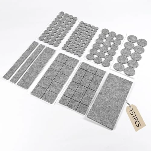 Offre limitée : 151 Pcs Tampon Chaise Auto-adhésif, 4MM Épais Patin de Chaise Protecteur Sol, Fort Adhésif Patins pour Chaises Sol Bois, Carrelage & Stratifié, Lot Bandes Découpables de 8.99 € à 8.99 € (0.00% de remise)