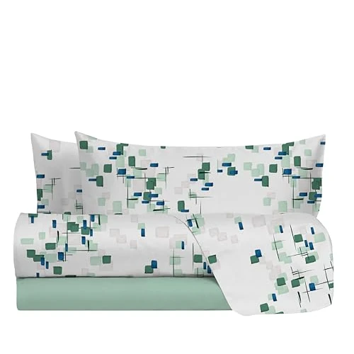 Oferta limitada: hermet Juego de sábanas para Cama de Matrimonio, 100% algodón, diseño Estampado, Juego de sábanas de 2 plazas, sábana encimera + sábana Bajera + 2 Fundas de Almohada, Terry Bosco de 33.78 € a 33.78 € (ahorro 0.00%)
