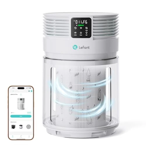 Oferta limitada: Lefant A1 Pro Purificador de aire, filtro HEPA, 30 dB, CADR 350 m³/h, 40 m², limpieza 360°, elimina el 99,9% de polvo, bacterias y olores, pelo de animales de hasta 0,3 μm de alergias, para mascotas de 299.99 € a 299.99 € (ahorro 0.00%)