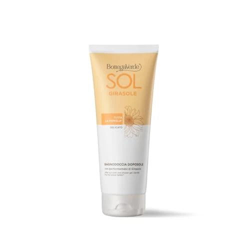 Offerta a tempo: Bottega Verde - Bagnodoccia Doposole SOL Girasole, 200 ml, Detergente Delicato Corpo, con Iperfermentato di Girasole, Non Lava Via l’Abbronzatura, Azione Rinfrescante, Formula Vegana - 46% da 11.00 € a 5.99 €