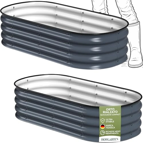Zeitlich begrenztes Angebot: HOFGARTEN Hochbeete für Garten aus Metall 120x60x28 cm, 2er Set, Anthrazit von 89.00 € auf 64.70 € (27% Rabatt)