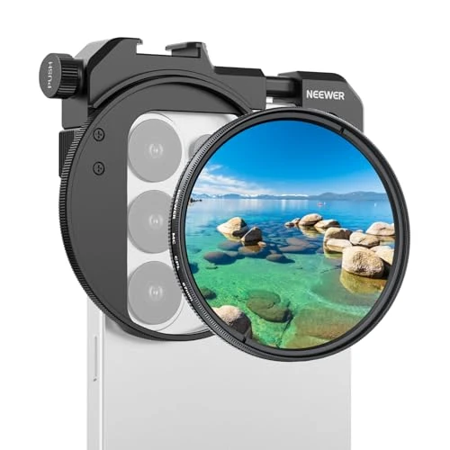 Tijdelijke aanbieding: NEEWER 67mm telefoonfilterhouder met verstelbare klem, cold-shoe-aansluiting en CPL-filter, telefoonfotografie-accessoires, compatibel met iPhone 17 16 15 14 Samsung Galaxy S26 Ultra S25, FL-112 van 43.99 € naar 43.99 € (0.00% korti