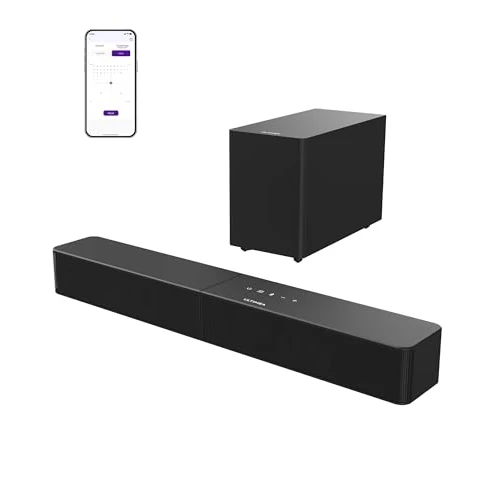 Offerta a tempo: ULTIMEA 2.1 Canali Soundbar, 240W Sound Bar con Subwoofer Wireless, VoiceMX e BassMX, App Controllo, Bassi Regolabili, HDMI, Ottico, Bluetooth 6.0, Poseidon M30 - 0.00% da 129.99 € a 129.99 €