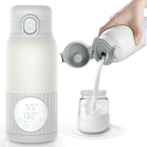 Oferta limitada: APZOKI Calentador de biberones portátil para bebé batería de 380 ml para leche materna agua 10000 mAh calentamiento rápido control de temperatura preciso 100W larga duración de la batería (Gris Verde) de 59.98 € a 56.98 € (ahorro 5%)
