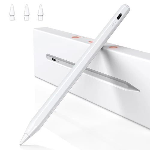 Offerta a tempo: BAZO Penna Compatibile con iPad 2018-2026 - Penna per iPad Ricarica rapida,Palm Rejection,Sensibilità All'inclinazione, per ipad 11 A16/10/9/8/7,Pro 11/12.9,Air 5/4/3/M2/M3/M4/M5,iPad Mini 5/6-Upgrade - 24% da 16.99 € a 12.99 €