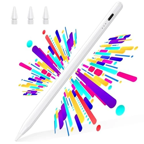 Offerta a tempo: BAZO Penna Compatibile con iPad 2018-2026 - Penna per iPad Ricarica rapida, Palm Rejection, Sensibilità All'inclinazione, per ipad 11 A16/10/9/8/7/6, Pro 11/12.9, Air 5/4/3/M2/M3/M4/M5, iPad Mini 5/6. - 78% da 86.99 € a 18.99 €