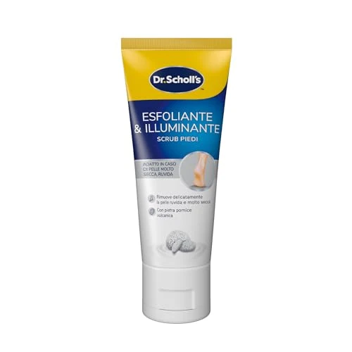 Offerta a tempo: - Dr. Scholl's Scrub Crema Esfoliante & Illuminante Scrub Piedi 75ml – Pietra Pomice Vulcanica, Burro di Karité e Glicerina, Rimuove Pelle Secca Ruvida Illumina Leviga Piedi Idratante Gommage - 15% da 6.49 € a 5.52 €