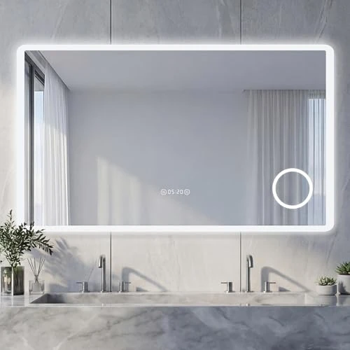 Offerta a tempo: NeoArt Specchio Bagno con Luce LED Antiappannamento 3 Temperature Colore 3000K-6500K Dimmerabile 10%-100% Lente Touch con Memoria HD Specchio bagno LED IP44 IP65 Impermeabile 120x70cm - 0.00% da 209.99 € a 209.99 €