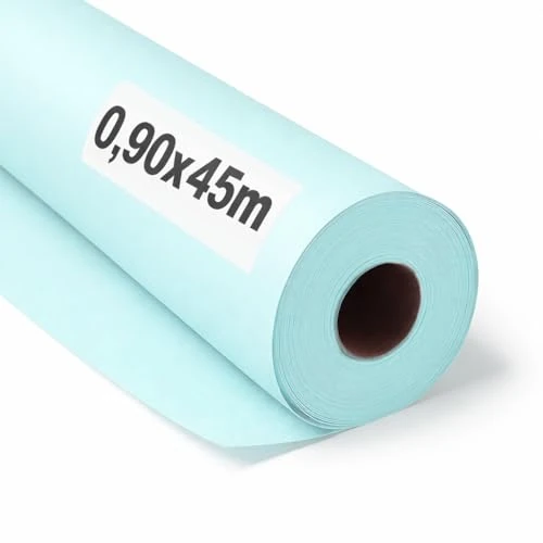 Offerta a tempo: OFITURIA Papel Kraft Azzurro Pastello - Rollo 0,90x45m - 3 Rotoli - Carta da pacchi e carta da regalo, carta da imballaggio per spedizioni e fai-da-te, resistente e facile da tagliare - 0.00% da 84.95 € a 84.95 €