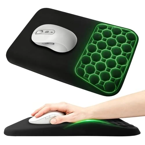 Offerta a tempo: elzle Tappetino Mouse Ergonomico con Poggiapolso, Nero - 0.00% da 18.99 € a 18.99 €