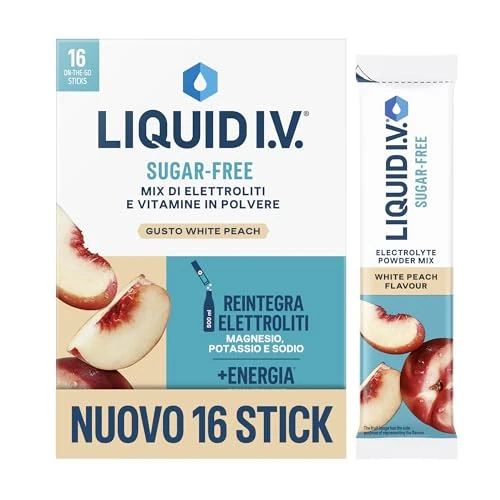 Offerta a tempo: Liquid I.V. Elettroliti Senza Zucchero, White Peach, 16 stick - 20% da 17.90 € a 14.29 €