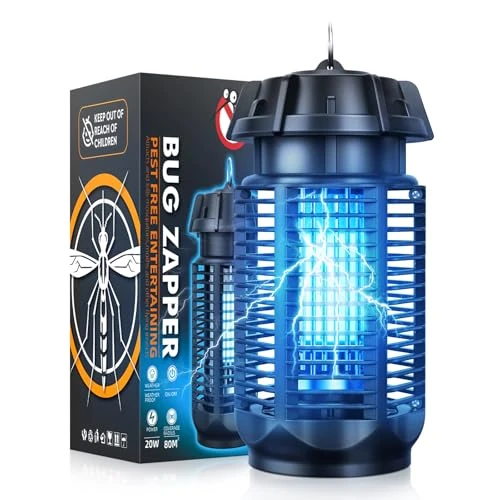 Oferta limitada: Lampara Antimosquitos, 20W UV Mata Mosquitos Electrico, Lampara Antimosquitos Exterior Interior, IPX4 Impermeable, Adecuado para Jardines, Salas de Estar, Camping Etc., Cable de 1,5 m de 45.99 € a 29.99 € (ahorro 35%)