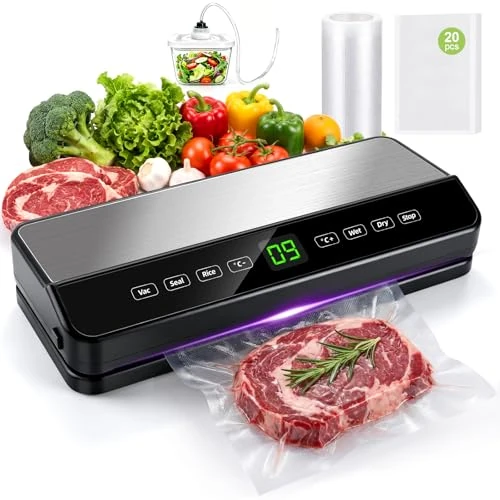 Offerta a tempo: Macchina Sottovuoto Alimenti Automatica per Secchi che Umidi alimenti - 32% da 45.99 € a 31.13 €
