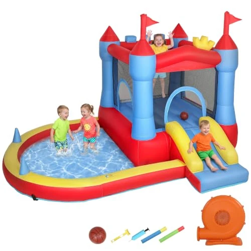 Offerta a tempo: AIYAPLAY Castello Gonfiabile per Bambini 4 in 1, 3-8 Anni, 342x255x209 cm - 32% da 189.95 € a 129.95 €