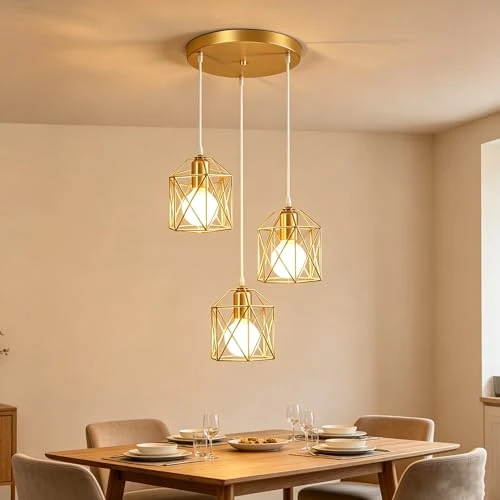 Offerta a tempo: Lampadario a Sospensione Moderno, 3 Luci E27 Lampada da Soffitto Vintage - 0.00% da 39.98 € a 39.98 €