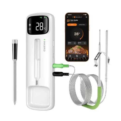 Tijdelijke aanbieding: INKBIRD Draadloze vleesthermometer, grillthermometer met 2 sondes van 99.99 € naar 99.99 € (0.00% korting)