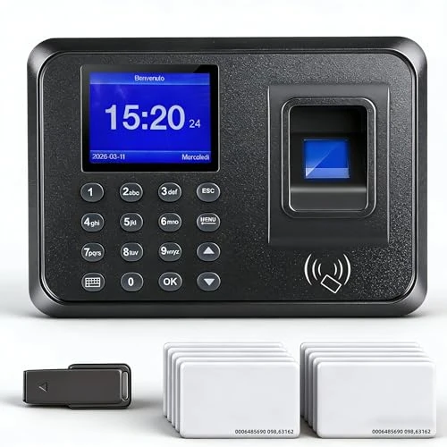 Offre limitée : Diseleri Tracker de présence avec Empreinte Digitale, Horloge pour Les employés de 69.00 € à 69.00 € (0.00% de remise)