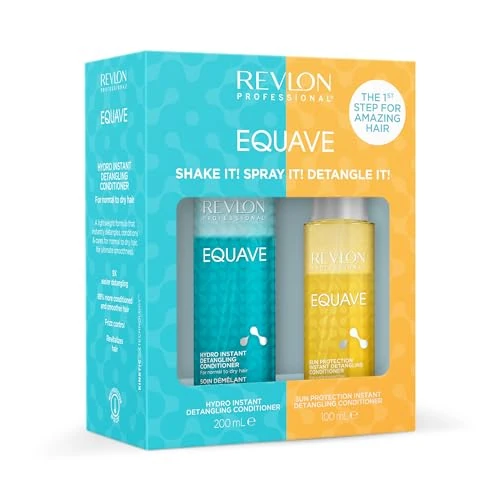 Offerta a tempo: Revlon Professional Equave Hair Care Duo – Equave Hydro Conditioner 200ml + Equave Sun Protection 100ml, Districante Bifasico Per Tutti i Tipi Di Capelli, Balsamo Senza Risciacquo, Protegge Dal Calore - 41% da 16.90 € a 10.03 €
