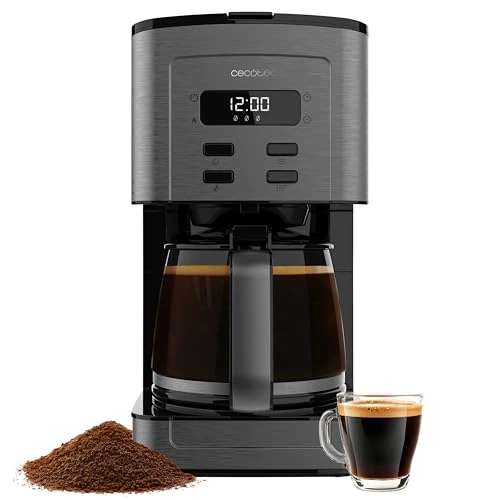Offerta a tempo: Cecotec Macchina Caffè a Filtro Digitale 12 Tazze Coffee 66 Time. 800W, Acciaio Inox, Intensificatore Aroma, Caraffa Vetro 1,3L, Programmabile, Mantiene Caldo, Filtro e Cucchiaio, Caffè Perfetto - 57% da 69.90 € a 29.90 €