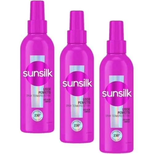 Offerta a tempo: Sunsilk Spray Termoprotettore Capelli, Linea Liscio Perfetto, Senza Risciacquo, Anticrespo Capelli, Protegge dal Calore, Texture Ultra-leggera, con Olio di Argan, Proteine della Seta e Biotina, 200ml - 38% da 17.97 € a 11.09 €