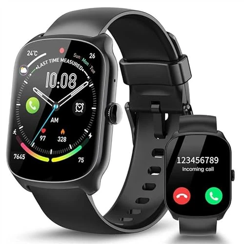 Offerta a tempo: Smartwatch Uomo Donna, Schermo Curvo HD da 1,95'' Orologio Smartwatch con Effettua/Risposta Chiamate, 112 Sportive Smart Watch con Contapassi/Sonno/Cardiofrequenzimetro, Impermeabile IP68, Nero - 70% da 65.99 € a 19.99 €