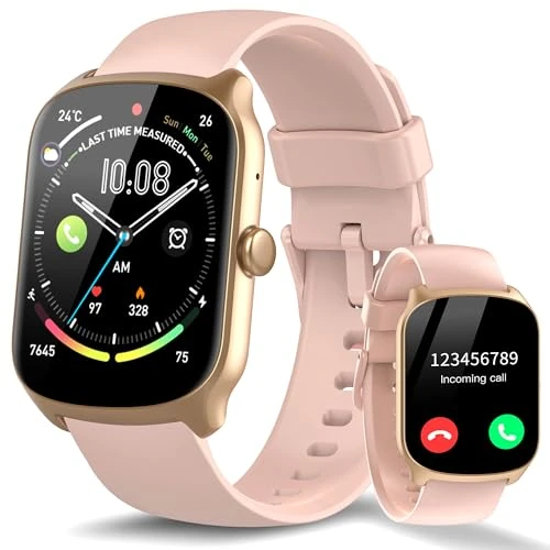 Offerta a tempo: Smartwatch Uomo Donna, Schermo Curvo HD da 1,95'' Orologio Smartwatch con Effettua/Risposta Chiamate, 112 Sportive Smart Watch con Contapassi/Sonno/Cardiofrequenzimetro, Impermeabile IP68, Rosa - 70% da 65.99 € a 19.99 €
