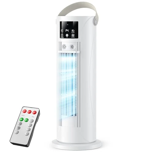 Offre limitée : Climatiseur Mobile 4 en 1 Silencieux 28dB, Rafraîchisseur d’Air Mode Tempête, Oscillation 120°, 4 Vitesses Vent Naturel 3D Sommeil, 2 Brumisations, Minuterie 8H pour Chambre Bureau（Blanc ） de 129.00 € à 99.99 € (22% de remise)