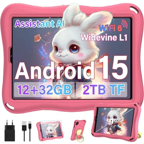 Offerta a tempo: SUAAT Tablet 9 Pollici Android 15 con Gemini AI, 32GB ROM + Espandibile 2TB, Octa-Core, Widevine L1, WiFi 5G,1340 x 800, BT5.0, Fotocamere 8MP/5MP, 5000mAh, Tablet con controllo parentale – Rosa - 60% da 199.99 € a 79.99 €