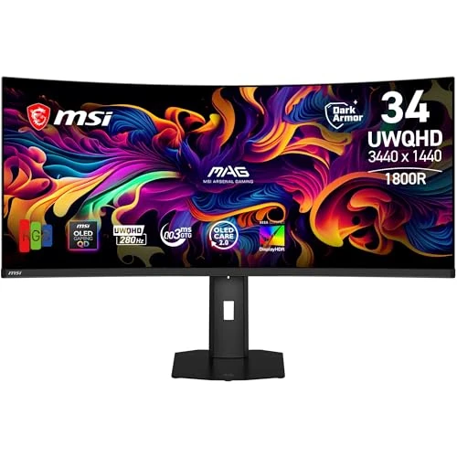 Offerta a tempo: MSI MAG 341CQP QD-OLED X28 Monitor PC 86,4 cm [34] 3440 x 1440 Pixel UltraWide Quad HD Nero (MSI MAG 341CQP QD-OLED X28) - 0.00% da 976.17 € a 976.17 €
