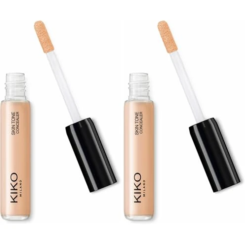 Offerta a tempo: KIKO Milano Skin Tone Concealer - 06, Correttore Fluido Levigante, Con Finish Naturale (Confezione da 2) - 30% da 19.98 € a 13.98 €