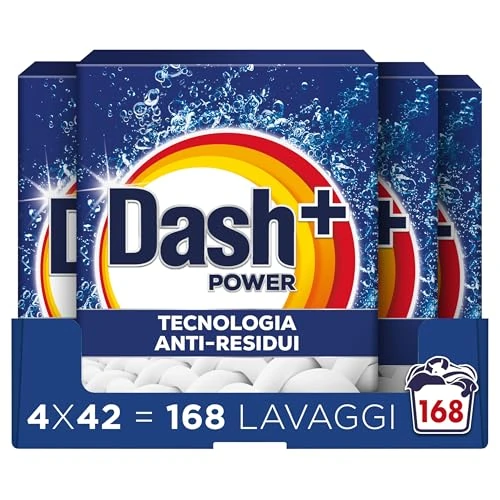 Offerta a tempo: Dash Detersivo Lavatrice In Polvere, 168 Lavaggi (4x42), Tecnologia Anti Residui, Rimuove le macchie, efficace anche a freddo e in cicli brevi - 51% da 61.66 € a 29.99 €