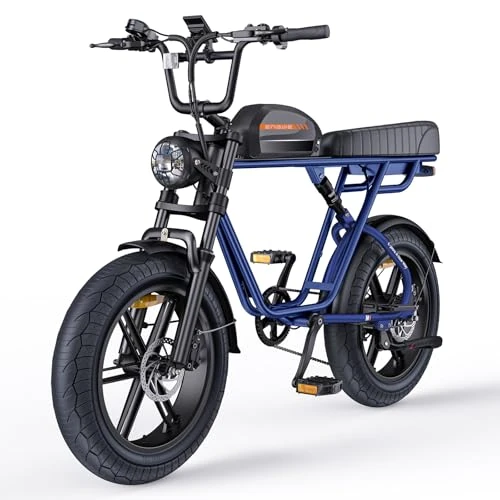 Oferta limitada: ENGWE M1 Bicicleta Eléctrica para Hombre, con 15.6/28.6Ah Batería Extraíble, Autonomía de hasta 170KM, Luces de Freno y Intermitentes, Equipada con Luces de Freno y Intermitentes (Azul, Una Batería) de 1099.00 € a 1099.00 € (ahorro 0.00%)