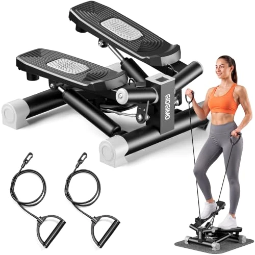 Offerta a tempo: GIDGIMO Twist Stepper con Bande di Resistenza, Mini Stepper Idraulico per Casa, Allenamento Total Body per Gambe, Glutei, Addome e Braccia, Attrezzo Fitness Compatto e Silenzioso - 5% da 89.99 € a 85.49 €