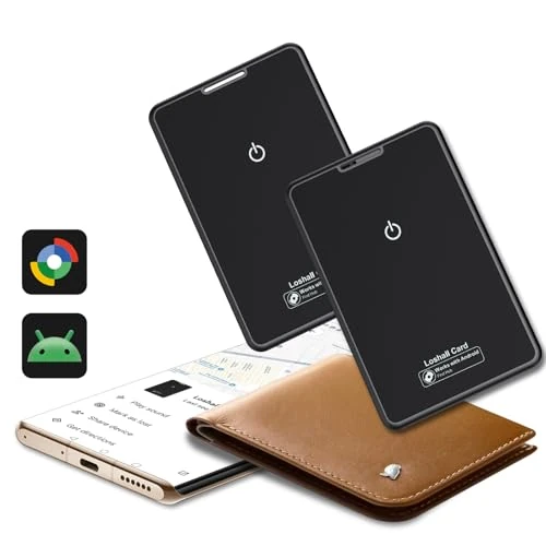Offerta a tempo: 2026 Nuovo (solo Android) Smart Bluetooth Wallet Tracker Card 2 Pezzo Thin 1.6 mm, 6 Anni Batteria, IP68 Impermeabile,Bluetooth Localizzatore Tracker con Google's Find Hub per Borse/Valigia/Passaporti - 60% da 49.99 € a 19.99 €