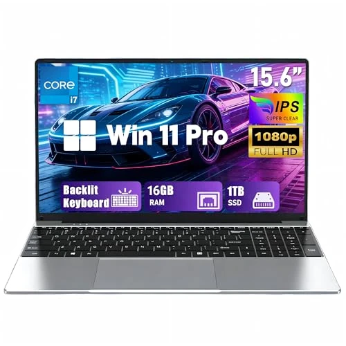 Oferta limitada: FUNYET Ordenador Portátil,PC Laptop de 15,6 Pulgadas 2026, 16 GB de RAM, SSD de 1 TB, Core i7-7600U Portátil,IPS FHD 1920 * 1080, 6000 mAh,Teclado retroiluminado, Type-C de 479.99 € a 433.19 € (ahorro 10%)
