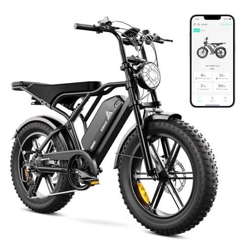 Offerta a tempo: TST Bici Elettrica Uomo Donna 20 pollici con Batteria 48 V 15 Ah, Fat E Bike, 250W Bicicletta Elettrica Pedalata Assistita Adulto, Ghiaia E Bicicletta City, Controllo APP, Deragliatore a 7 Velocità - 0.00% da 899.00 € a 899.00 €
