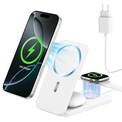Oferta limitada: XNYAND Cargador Inalámbrico Magnético, Estación de Carga 3 en 1 para Apple de 29.99 € a 19.23 € (ahorro 36%)