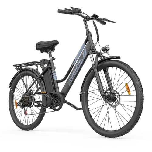 Offerta a tempo: ZAZAWORK Bicicletta Elettrica 26 * 2,35 pollici pneumatici per adulti, bici elettrica a 7 velocità, batteria rimovibile 36V20AH, commuting urbano fino a 100-120 km, motore da 250W (nero) - 13% da 799.00 € a 699.00 €